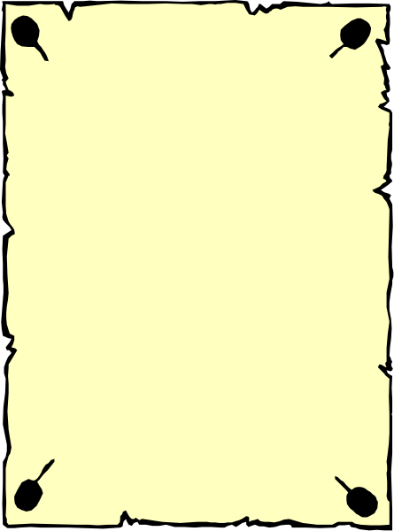 The image shows a blank piece of paper with an irregular border that resembles torn edges on either side.