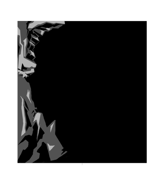 The black and white photo shows a person's face with their eyes closed against a dark background.