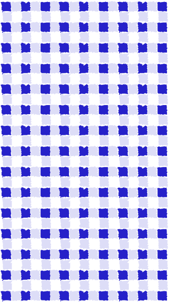 The image shows a checkered pattern with alternating blue squares on top of white ones.