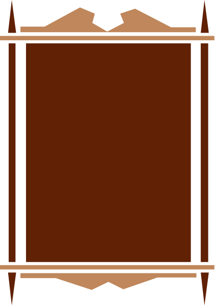 The image shows a simple brown rectangular object with two visible sides against an abstract background that resembles gray lines forming shapes around it.