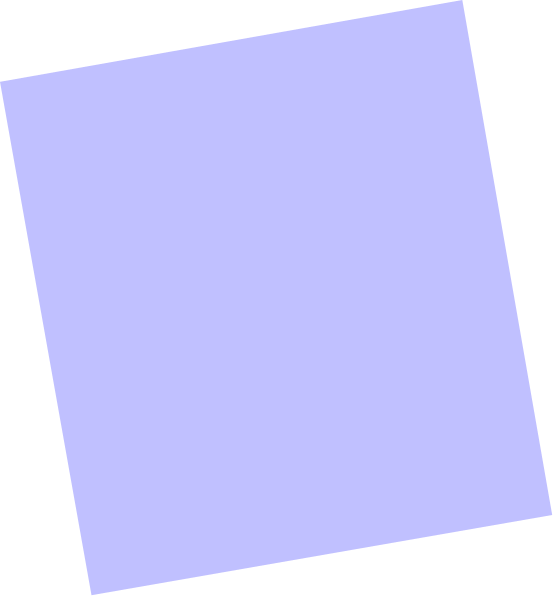 The image shows a blue square on top of another smaller blue rectangle with an empty space between them against a black background.