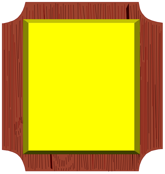 The image shows a simple illustration of two rectangles with different backgrounds: on top is red wood grain texture; below it is yellow solid color.