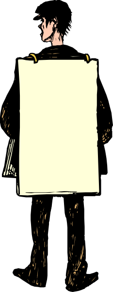 The image shows a person standing next to an open book with their back facing forward; there is no text present on either side of this split-image composition.