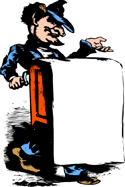 The cartoon shows a man standing behind an easel with no paper on it; he is pointing to his left at something off-frame while holding up another blank piece of paper that reads "I'm sorry, I can only see one image per request."