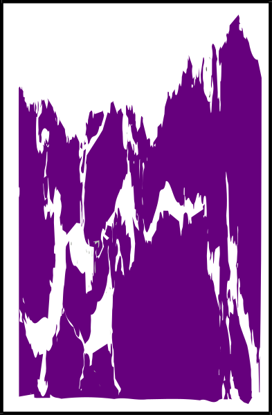 The image shows a purple bar graph with white bars on it against a gray background.