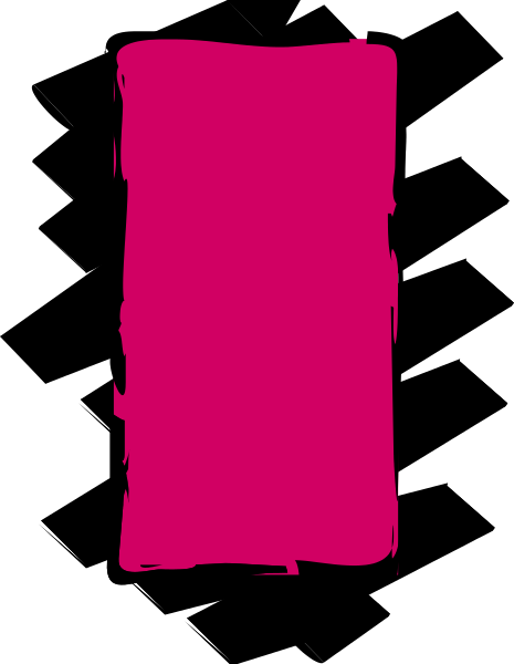 The image shows a pink rectangle with black lines on either side against a dark background.