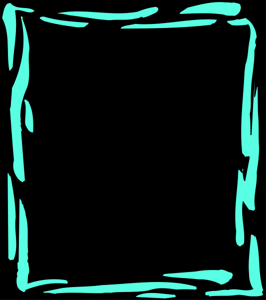 The image shows a black square with green lines that create an outline of what appears to be a book cover design on it.