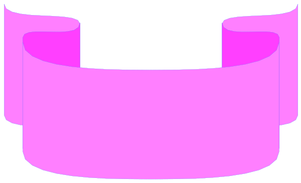 The image shows a pink ring with two holes on either side of it against a dark background.