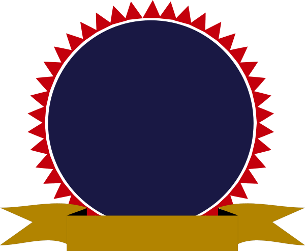 The image shows a stylized emblem with an oval at its center featuring rays of light radiating outward from it; above this central design is what appears to be a shield-like shape, and below that, there's another circular element resembling a sun or moon. To the left side of these elements are two vertical lines suggesting ribbons with banners on them displaying text which seems illegible due to resolution; atop one such line is an emblem featuring what looks like three stars in descending order, and below it there's another
