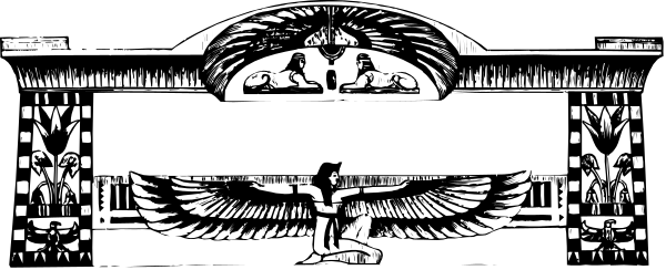 The image shows a black and white graphic of an eagle with wings spread wide on top of what appears to be a shield-like design featuring stripes and possibly other patterns; there is no text present in this clip-art image, which focuses solely on these elements without any additional context or background.