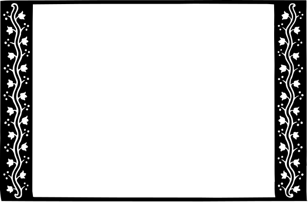The image shows a simple black and white line drawing of an envelope with decorative borders on top and bottom edges.