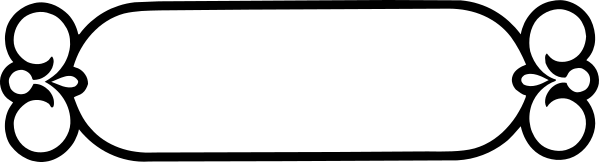 The black and white illustration shows a decorative border with floral patterns at each end on either side of what appears to be text in between them; however, due to low resolution it is difficult to discern any specific content within the image.