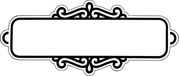 The image shows a black and white illustration of an intricate design that resembles Chinese calligraphy with decorative elements on either side; it is set against a light background without any specific objects, people, animals, actions, or setting visible in this small clip-art style picture.