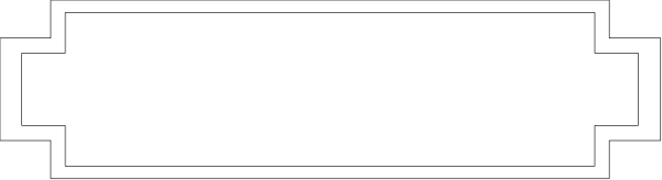 The image shows a white pixelated representation of an object with multiple segments connected to each other on what appears to be a gray background.