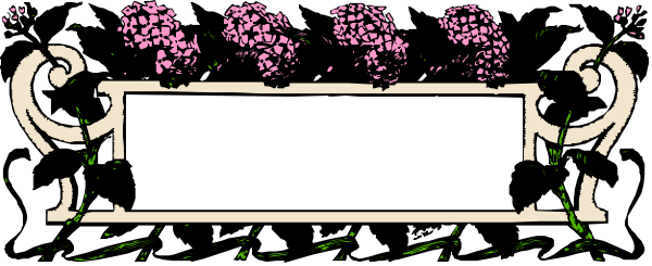 The image shows a black and white illustration of an old bench with flowers on top placed against a gray background.