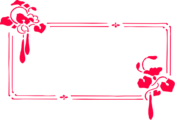 The image shows a blackboard with red flowers on it against a dark background.