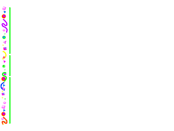 The image shows a black background with colorful abstract shapes that resemble musical notes on staves against it.