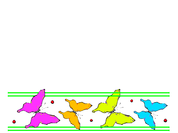 The image shows a colorful depiction of birds flying over an abstract background with geometric shapes.