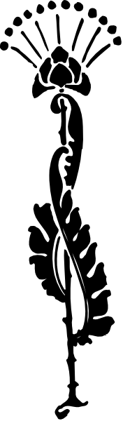 The image shows a black and white photo of an object with stripes on it placed against a gray background.