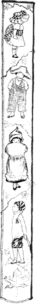 The black and white photo shows a person standing next to an object with multiple arms extending from it; there is no text present in this image.