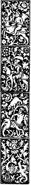 The image shows a black and white strip with various characters that appear to be from an animated series; there's no clear text present in this small clip-art section of the larger picture.