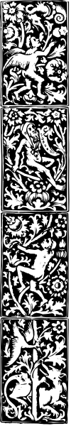 The image shows a sequence of black and white images that appear to be digitally altered versions of various characters from different media sources such as video games, movies, cartoons, etc., arranged in horizontal rows with each row containing multiple smaller pictures showing these characters at varying stages or poses.