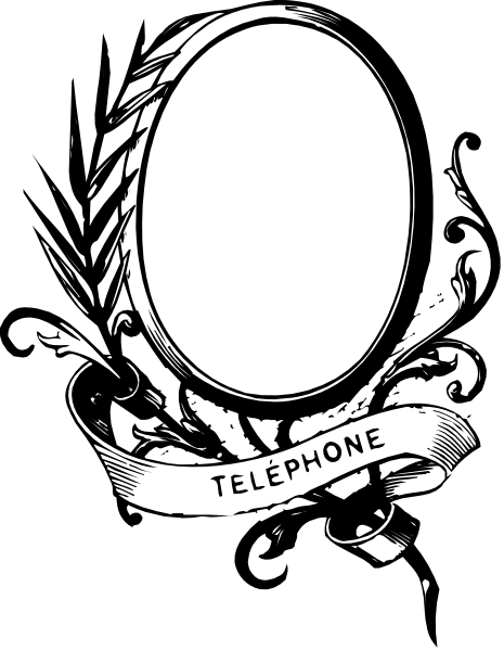 The black and white photo shows a person's face with an oval mirror placed over it from above viewpoint.