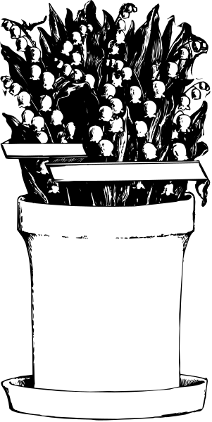 The black and white photo shows a vase filled with flowers placed on top of what appears to be an object that could possibly be another flower pot due to its shape but is actually just part of this image's composition, creating an optical illusion where it looks like there might be two pots stacked.