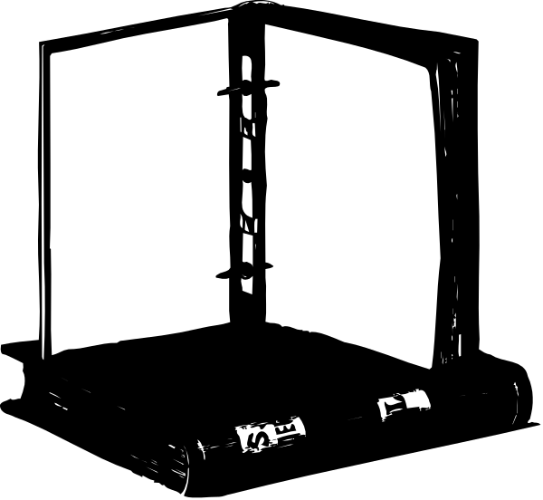 The black and white silhouette of a window with blinds partially open against an indistinct background.