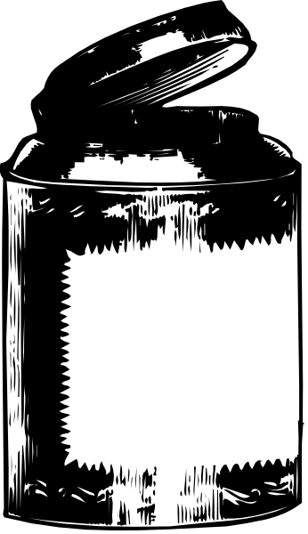 The image shows a jar with an open lid next to it on its side is another similar closed glass bottle of medicine labeled "10ml".