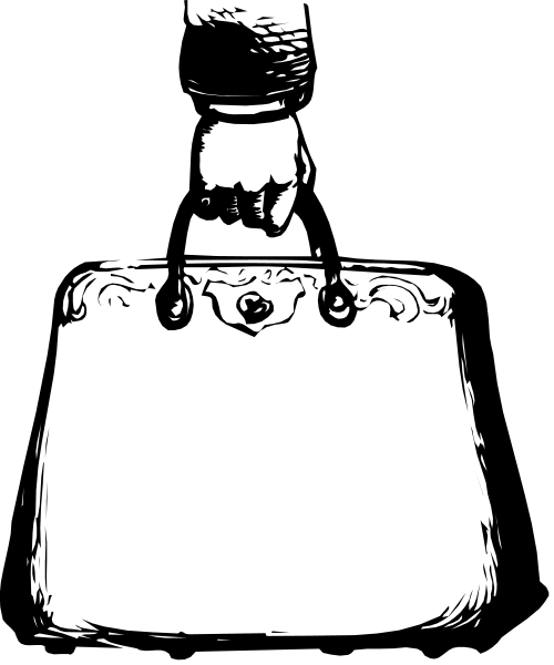 The black and white photo shows a person holding an umbrella with their left hand while standing on what appears to be a sidewalk at nighttime.