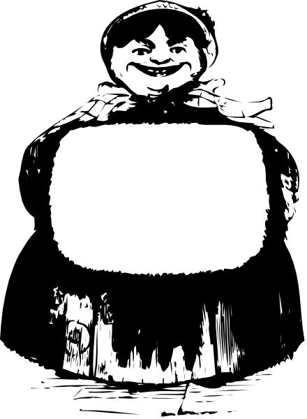 The black and white photo shows a cartoon of an old television with static on its screen placed next to another picture that appears to be a person's face in profile view wearing glasses.