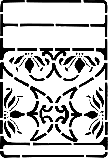 The image shows a black and white striped pattern with no discernible content within it.