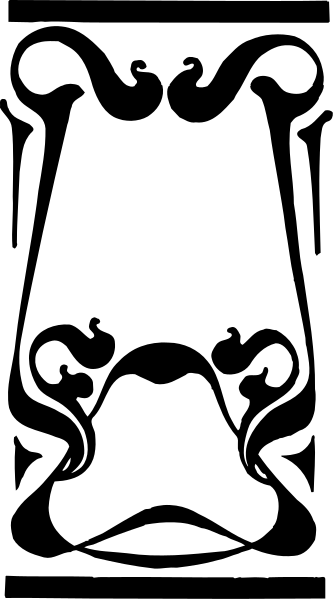 The image shows a black and white photo of an animal with its head cut off from behind by another object that is also in silhouette form.