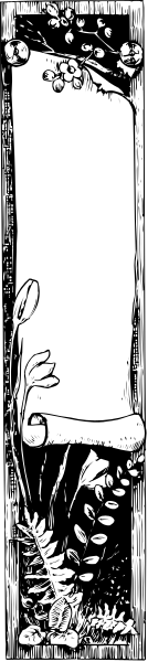The image shows a black and white photo of an outdoor scene with trees and foliage visible through what appears to be glass panes in front of it; there is no text present on this clip-art piece.