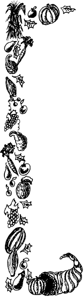 The black and white photo shows a vertical strip of various items including stars, hearts, flowers, leaves, trees, houses, cars, birds, fish, fruits like apples and bananas, people's faces with different expressions such as happy, sad, angry or surprised, animals like cats and dogs.