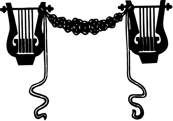 The black and white silhouette of a person standing between two pillars with bars on them above their head.