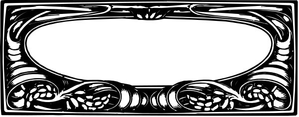 The image shows a black and white illustration of an intricate metalwork design with scrolling patterns on what appears to be a piece of furniture such as a table leg or decorative frame.