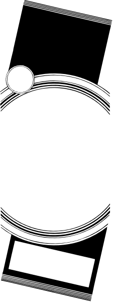 The image shows a person standing next to an object with two visible sides; it appears that both items have been digitally altered for artistic effect.