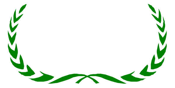 The image shows a flag with an olive branch wreath at its center on top of what appears to be a shield-like design; there is no text present in this clip-art representation.
