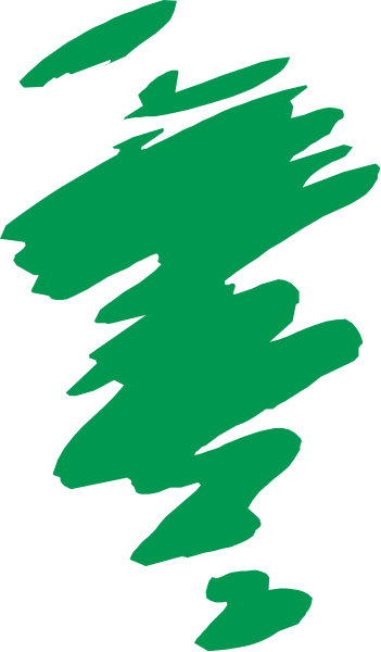 The image shows a green pixelated tree on top of an abstract black background with white lines forming what appears to be a stylized landscape below it.