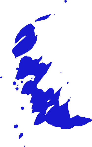 The image shows a blue splatter pattern on top of two vertical stripes with different shades of gray; there is no text present in this clip-art image.
