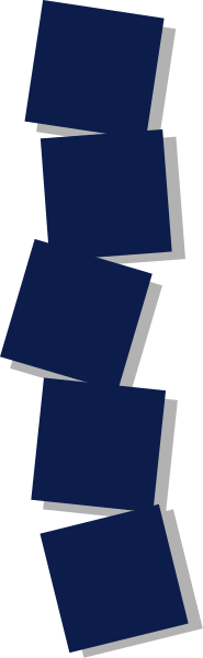 The image shows a gray background with two blue stripes on either side of what appears to be an abstract design resembling folded paper in between them.