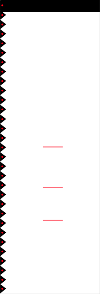 The image shows a black vertical line on an otherwise gray background with no other discernible features to identify any object, person, animal, action, or specific setting within it.