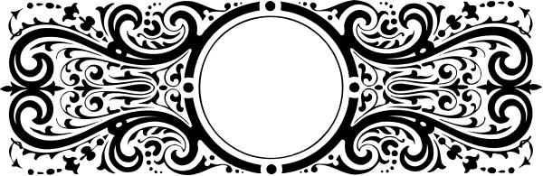 The image shows a black and white graphic of an abstract design with geometric shapes resembling circles within rectangles against a dark background.