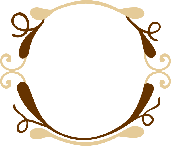 The image shows a simple oval frame with an intricate design inside it against a plain background.