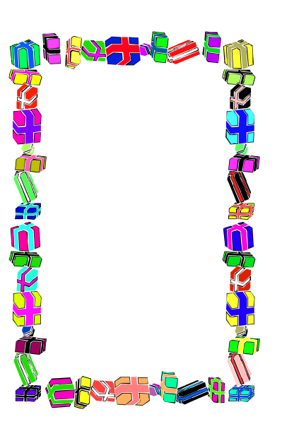The image shows a colorful jigsaw puzzle with various shapes that resemble letters forming words such as "Happy Birthday" in different languages like English, Spanish, French, Italian, German, Russian, and Chinese characters.