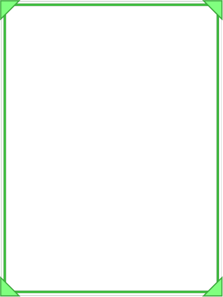 The image shows a blank white rectangle with green borders on an otherwise gray background.