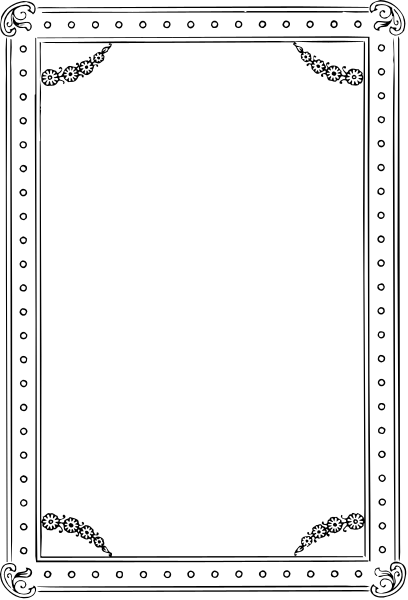 The image shows a black rectangular object with white borders that has decorative elements on its sides; it appears to be an abstract representation of something like a book cover or signage within what looks like a larger, darker background featuring diagonal lines and dots in shades of gray.