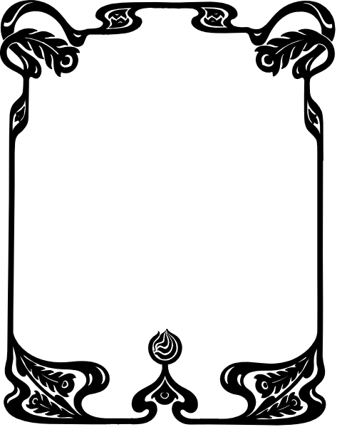 The black square with a white border on top of another darker background.